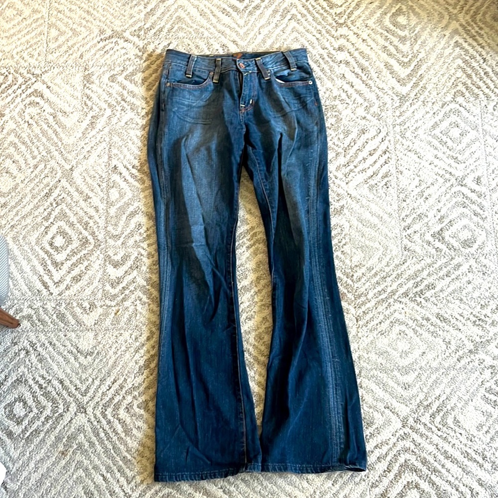 Seven jeans.  Barely worn.  Boot cut.  Dark wash.  Size 27
